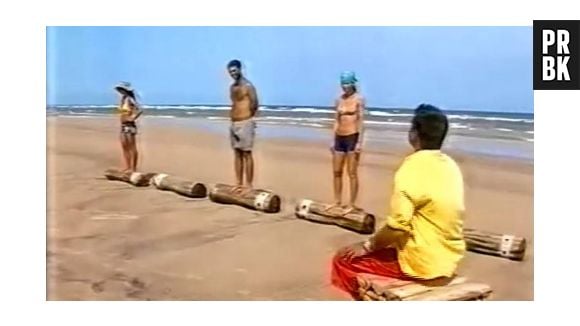 "No Limite": participantes tiveram que ficar em cima de um tronco, em pé, resistindo ao sol e à fome, em prova do reality show