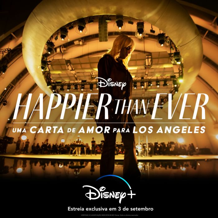 Billie Eilish anuncia show virtual do seu segundo álbum, &quot;Happier Than Ever&quot;, para o Disney+ em setembro