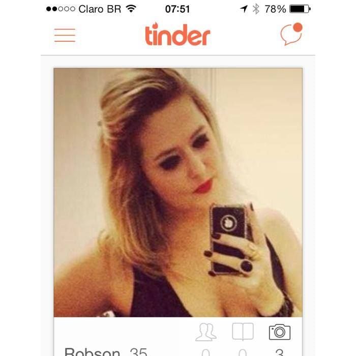 Tem alguma coisa errada com seu perfil do Tinder, Robson