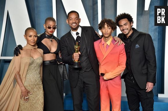 Will Smith comemorou o Oscar com Jada e os filhos Willow, Jaden e Trey