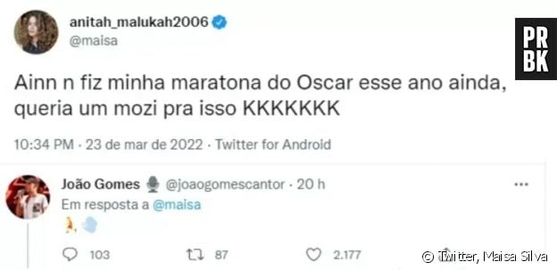 Maisa Silva pediu mozão para ver filmes do Oscar