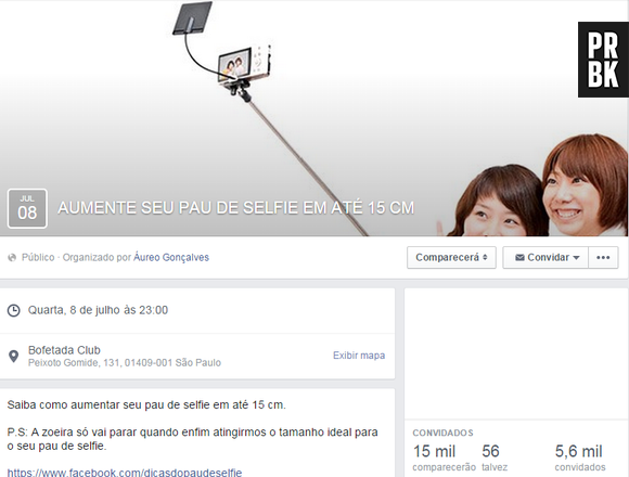 "Aumente seu pau de selfie em 15 cm"