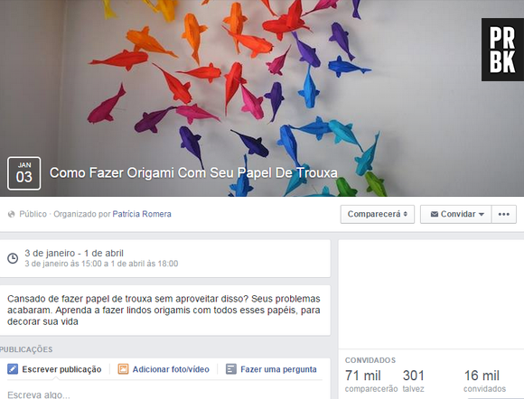 "Como fazer origami com o seu papel de trouxa"