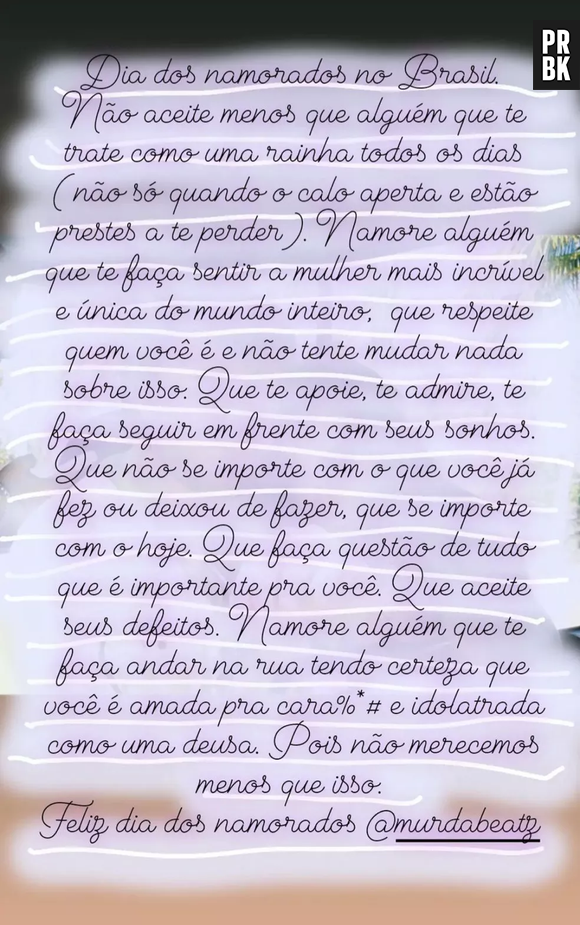 Anitta se declara no Dia dos Namorados para Murda Beatz