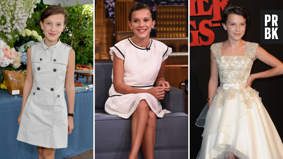 Millie Bobby Brown: no início, estilo da atriz era marcado por tons claros, rendas e babados