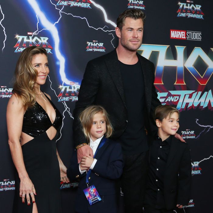 &quot;Thor 4&quot;: Sasha e Tristan Hemsworth, filhos de Chris Hemsworth, também estão no filme, com papéis menores