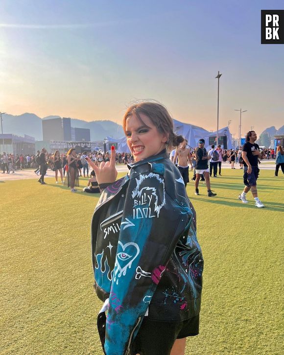 Rock in Rio: a influencer Keira foi com jaqueta personalizada