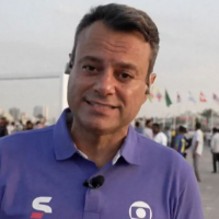 Eric Faria, da Globo, se assusta e empurra homem no Qatar. O que você faria?