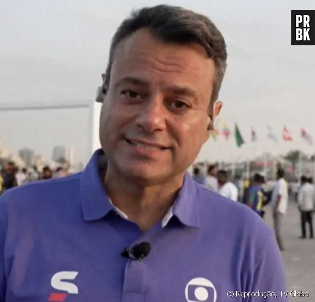 Eric Faria toma susto e empurra homem no Qatar durante transmissão ao vivo na Globo