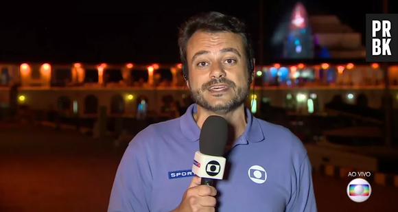 Eric Faria pede desculpas após empurrão em torcedor ao vivo