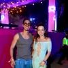 Giovanna Lancellotti e namorado, Gabriel David, prestigiam o "Tardezinha", show de Thiaguinho