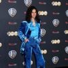 O conjunto azul de veludo que Bruna Marquezine usou para promover "Besouro Azul" já é icônico