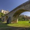 Rio em Coria se moveu e deixou ponte sem água por baixo