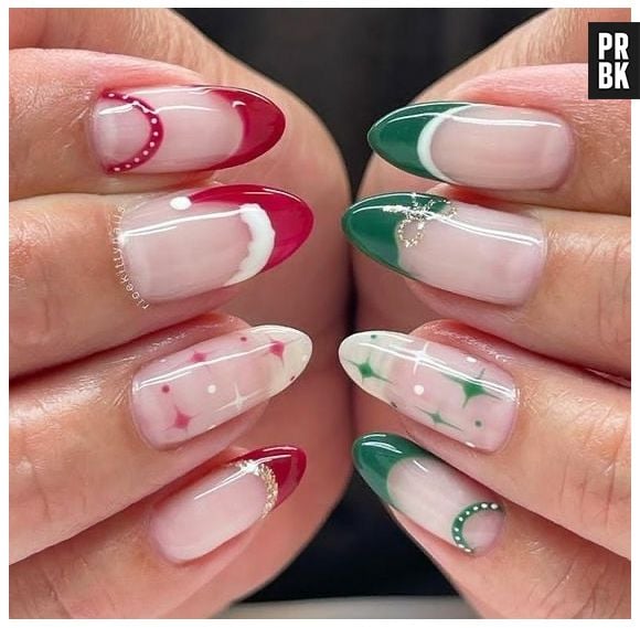 Nail art vermelha e/ou verde são as melhores opções para o Natal