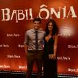Bruno Gissoni e a namorada Yanna Lavigne estavam super felizes em "Babilônia"