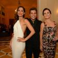 Camila Pitanga, Bruno Gagliasso e Adriana Esteves posaram juntos na festa de "Babilônia"