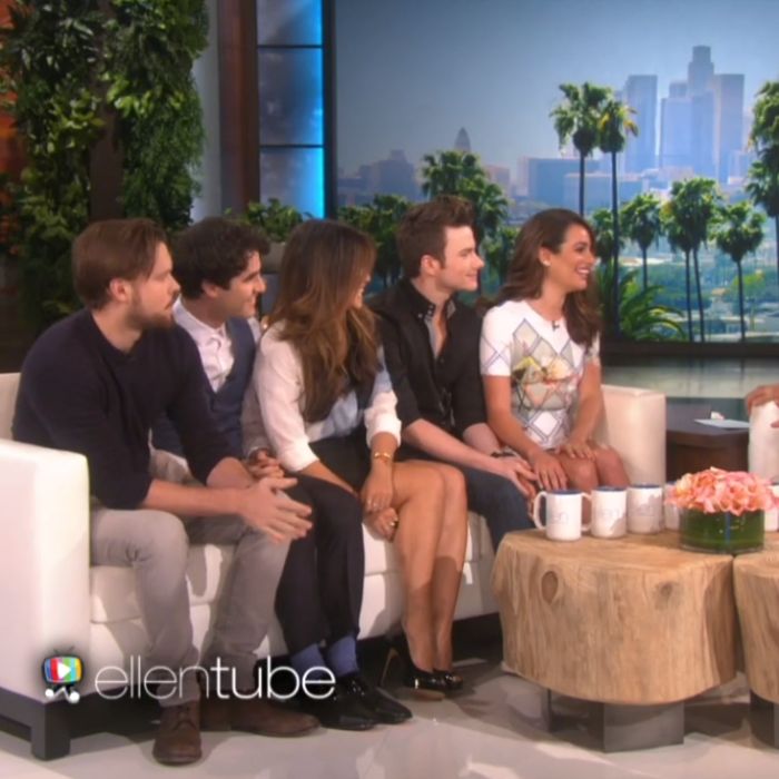  A Ellen DeGeneres conversou com os protagonistas de &quot;Glee&quot; sobre o que vai acontecer no final da s&amp;eacute;rie 
