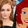  A Ariel, de "A Pequena Sereia", j&aacute; ganhou um filme solo confirmado. J&aacute; pensou se a Sophie Turner ("Game of Thrones") fosse a escolhida? A&iacute; sim, n&eacute;! 