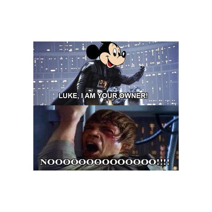  Outra vez o Mickey envolvido em memes de &quot;Star Wars&quot; 