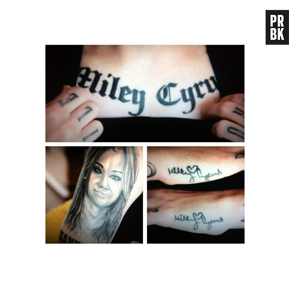 Miley Cyrus + tatuagem = homenagem bizarra