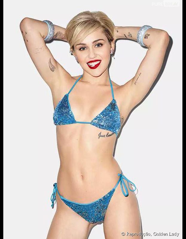 Miley Cyrus mostra tatuagens em foto de biqu&iacute;ni