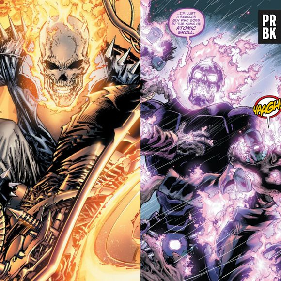 A letra "G" ficou com Ghost Rider, o "Motoqueiro Fantasma"