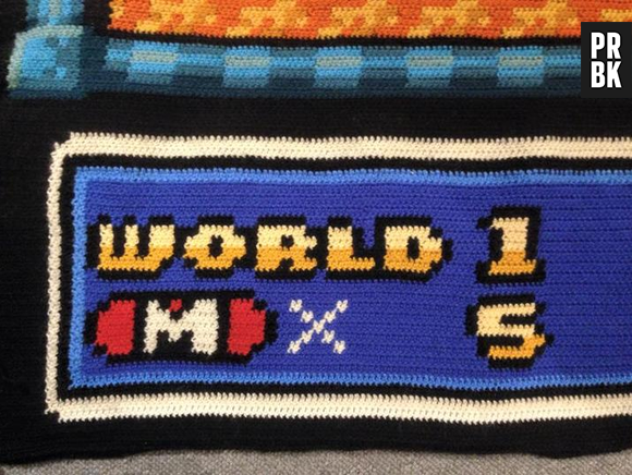 O artista passou horas pesquisando para que as cores do tapede de "Super Mario Bros." iguaizinhas ao do game