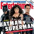  Os protagonistas de "Batman V Superman: A Origem da Justi&ccedil;a" s&atilde;o a capa da Entertainment Weekly 
