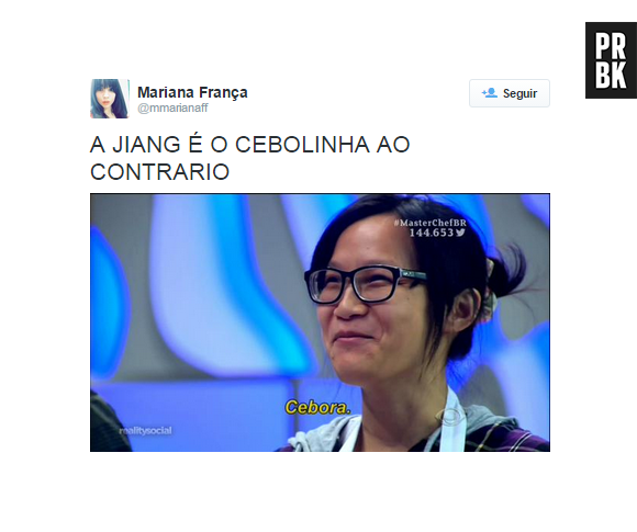 Jiang do "MasterChef Brasil" ou Cebolinha da "Turma da Mônica"?
