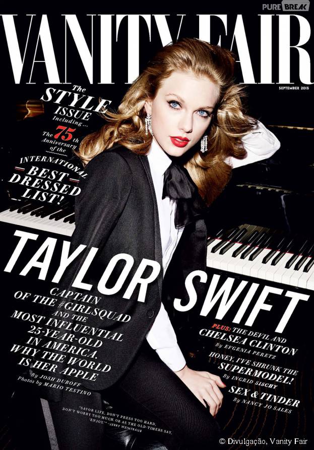 Taylor Swift fala para a revista Vanity Fair sobre suas inspira&ccedil;&otilde;es e influ&ecirc;ncia no cen&aacute;rio mundial