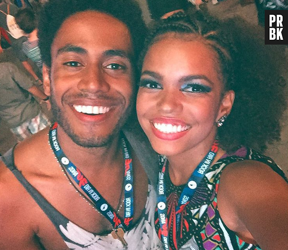 Jeniffer Nascimento e Ícaro Silva se divertiram e trabalharam muito no Rock in Rio 2015