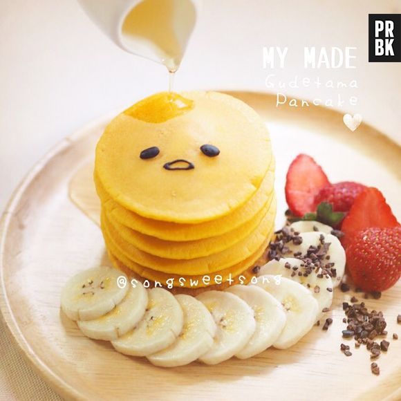 Olha a carinha dessa panqueca, quem tem coragem de enfiar um garfo?