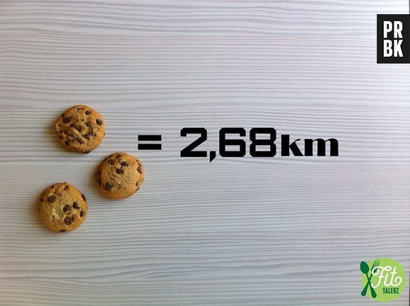 Três cookies são iguais a quase três mil metros de corrida. Talvez seja melhor comer só um, né?