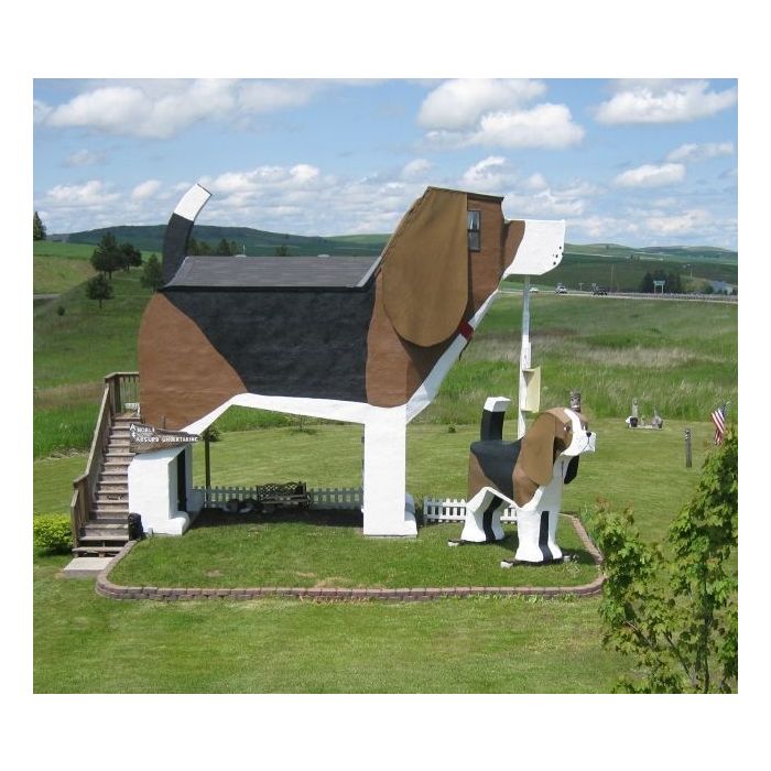 O Dog Bark Park Inn fica nos Estados Unidos e possui formato de cachorro! Tá bom ou quer mais?