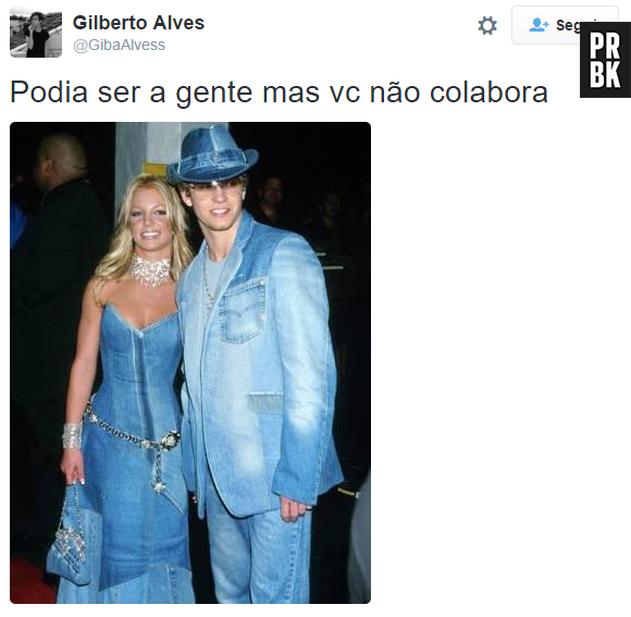 Britney Spears e Justin Timberlake vestindo jeans? Podia ser a gente, mas você não colabora