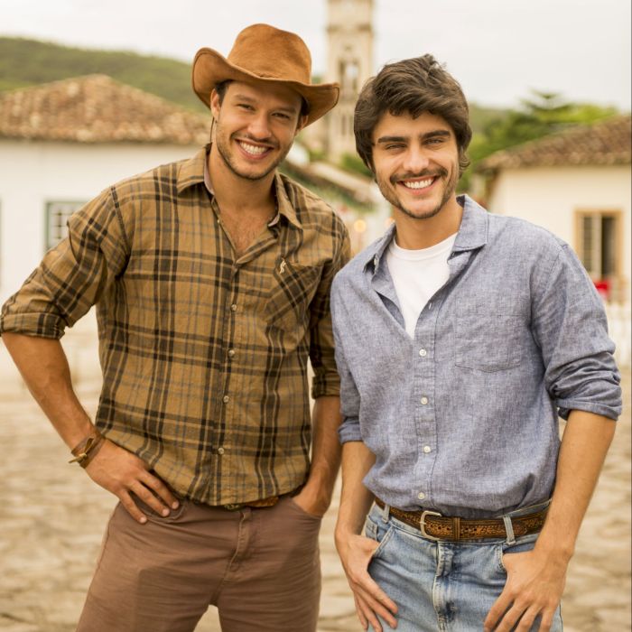 Nando Rodrigues e Guilherme Leicam são amigos que viram inimigos na novela &quot;Em Família&quot;