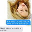 Miley Cyrus publicou um print de uma conversa com Jason Earles, que fez seu irmão em "Hannah Montana", comentando sobre os dez anos da estreia da série