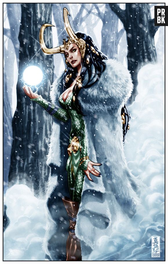 Nas histórias em quadrinhos, o Loki varia entre as formas de homem e mulher e também é bissexual