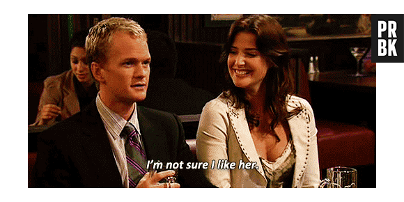 Barney e Robin se separam em "How I Met Your Mother" - no GIF: "Eu não tenho certeza se gosto dela..."