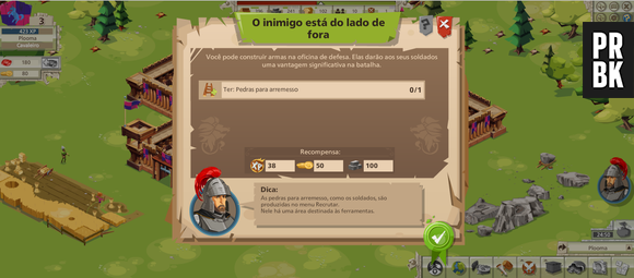 Quando uma missão é completada em "Goodgame Empire", você recebe bonificações em recursos.