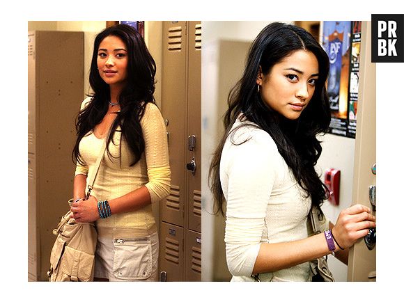 De "Pretty Little Liars", Emily Fields (Shay Mitchell) aposta no conforto e tem um look mais basiquinho