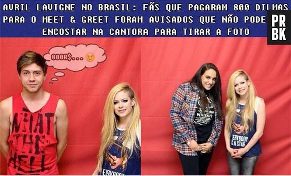 Avril Lavigne virou piada na internet com o seu Meet & Greet no Brasil