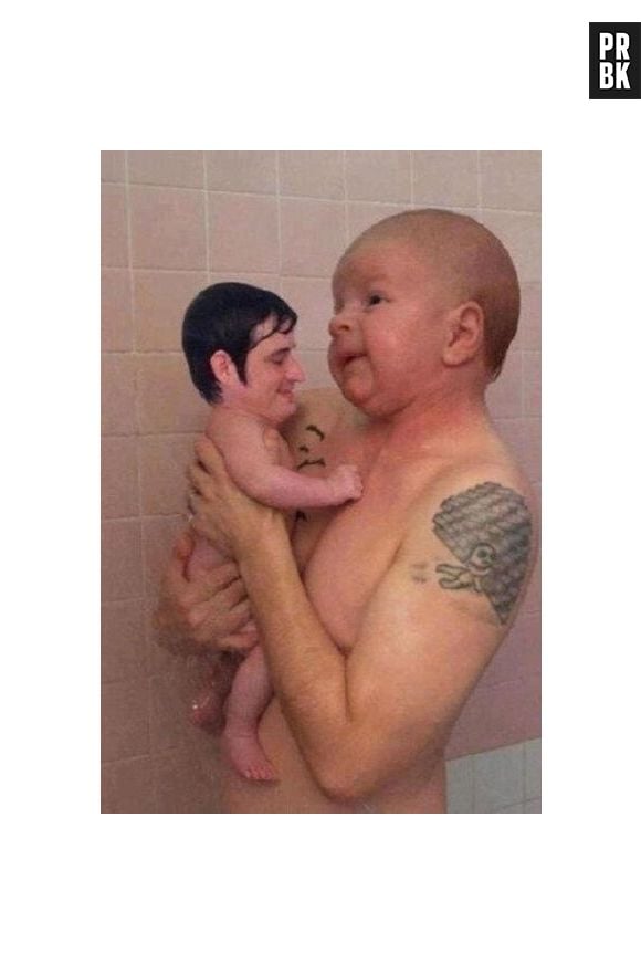 Faceswap entre papai e um bebê