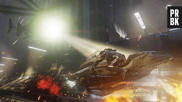 Motos voadoras em "Call of Duty: Advanced Warfare" lembram o jogo "Halo"