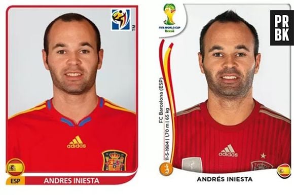 Iniesta antes e depois