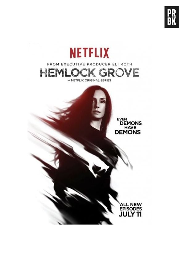 Cartaz de "Hemlock Grove", da Netflix, foca na personagem Olivia Godfrey (Famke Janssen)