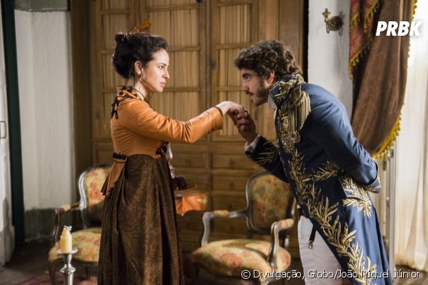 Novela "Novo Mundo": Benedita (Larissa Bracher) aparece e anuncia que está grávida de Dom Pedro (Caio Castro)