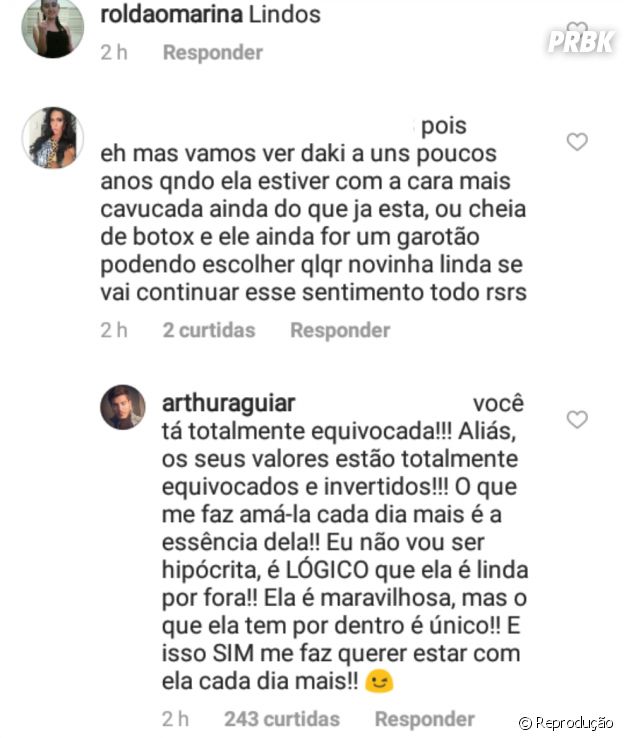 Arthur Aguiar Rebate Fa Que Criticou Mayra Cardi E Diferenca De