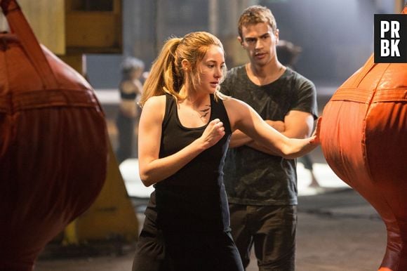 Theo James e Shailene Woodley são parceiros em "Divergente"