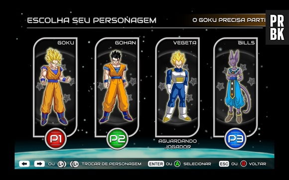 Goku, Vegeta e Gohan se unem contra o malvado Bills